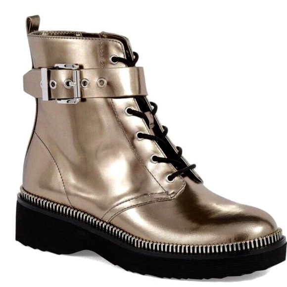 michael kors metallic boots
